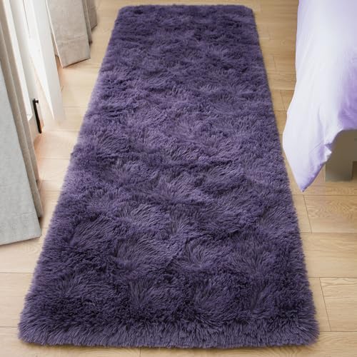 Tepook Purple Soft Runner Rugs for Bedroom 2x6 ft - Image 2