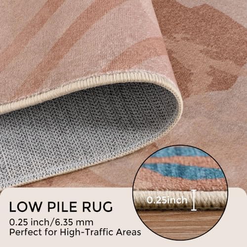 Toneed Washable 6x9 Abstract Area Rugs - Image 5