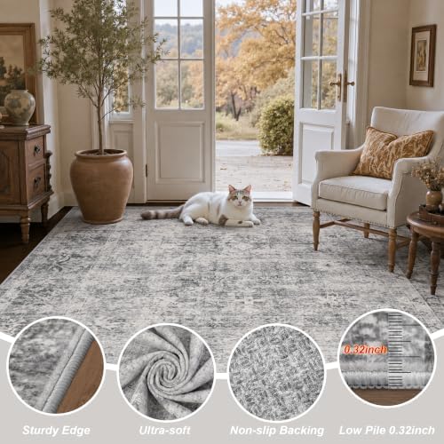 8x10 Area Rug Living Room: Washable Bedroom Rug - Image 6