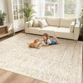 6x9 Area Rugs for Living Room: Washable Moroccan Geometric Boho Rug Farmhouse by VECARF