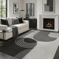 DCX Abstract Washable 4x6 Rug, Non Slip Low Pile Rug by DCXWashableRug