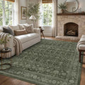 Washable Area Rug 6x9, Non-Slip Boho Carpet by LULLOSA