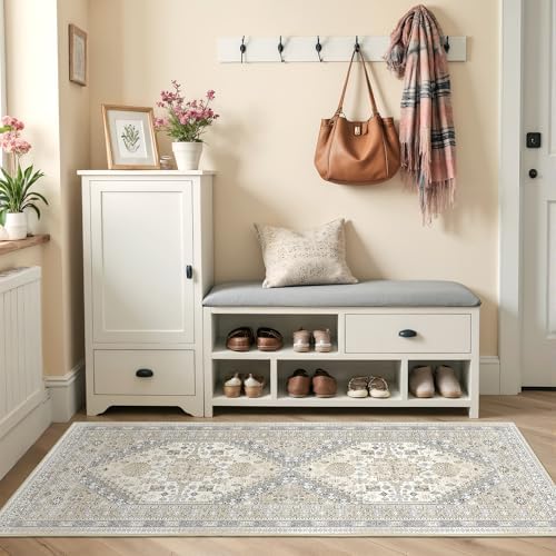 2x5 Rug Runner Non-Slip Washable Rugs by Restydon