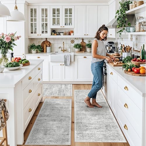 Washable Non-Slip 3 Piece Kitchen Rugs Set – Modern Boho Low-Pile Area Rugs and - Image 3