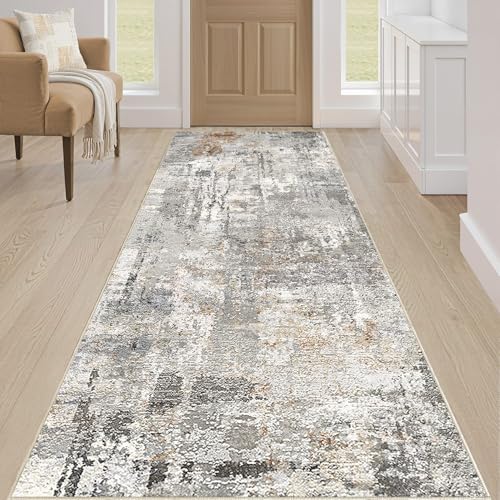 LOONGRUG Runner Rug 3x10 Washable Non-Slip Kitchen Neutral Modern Rug - Image 4
