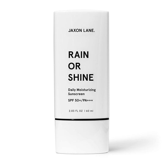 RAIN OR SHINE Anti Aging Face Sunscreen SPF 50 for Clear Skin w/Green Tea, Hyaluronic Acid, Vitamin E Oil, Ginseng, Licorice Root – SPF Moisturizer for Face & Body (Fragrance-Free, 2.03 Fl Oz, 4 pack)