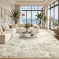 Toneed Washable 6x9 Beige Area Rug by Toneed
