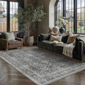 HUGEAR Black Washable 5x7 Area Rugs by HUGEAR