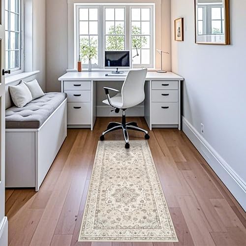Washable Hallway 2x6 Runner Rugs: Oriental Non-Slip Kitchen Carpet Distressed - Image 4