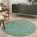 Nourison Home Nourison Essentials Blue Green 4' x Round Area Rug by NourisonHome