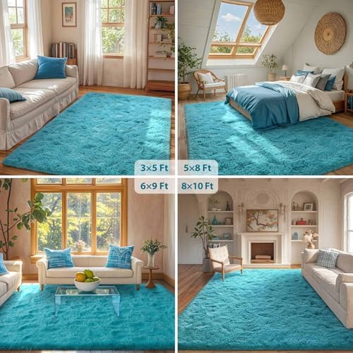FinRèc Home 4x6 Non-Slip Fluffy Area Rugs - Image 6