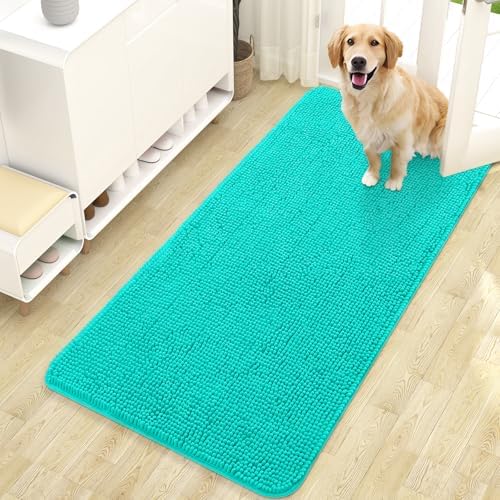 OLANLY Dog Door Mat for Muddy Paws 47x24, Super Absorbent Chenille Mud Mat by OLANLY