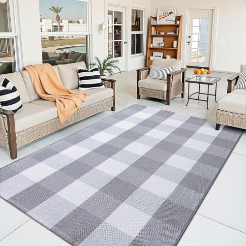 OLANLY Fall Door Mat, Buffalo Plaid Rug - Image 4