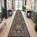 Black Gold 2x12 Runner Rug: Washable Soft Hallway Runners by YOUFORTONG