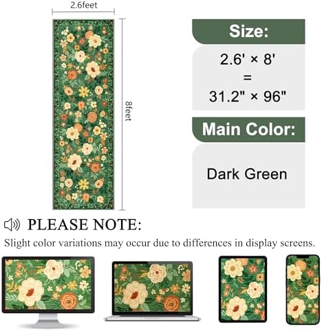 DUKINO 2.6x8 Runner Rug, Washable Rug - Image 2