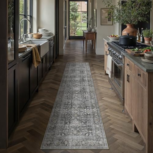 HUGEAR Black Washable 2x8 Runner Rugs - Image 2
