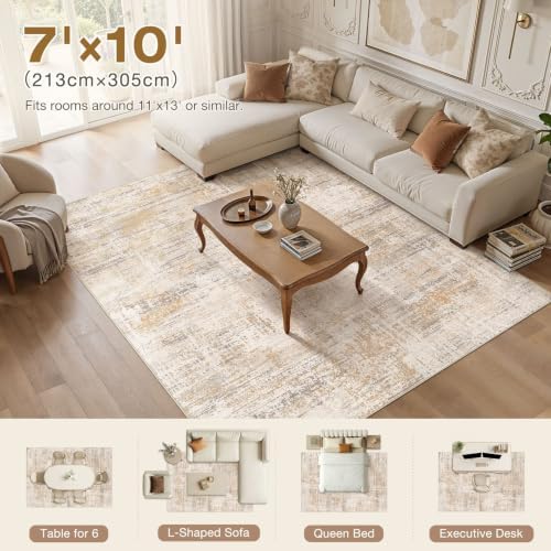 Nakagishi Neutral 7x10 Area Rugs - Image 5