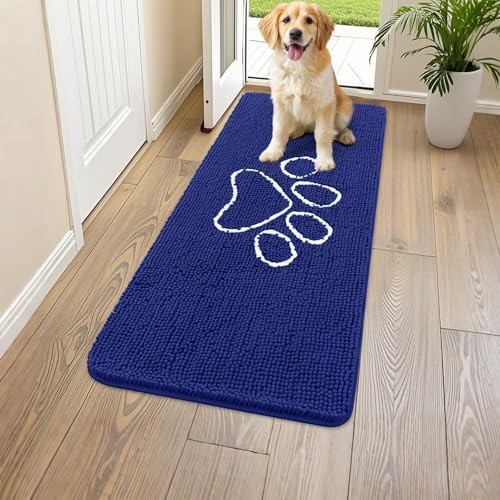 Smiry Dog Door Mat for Muddy Paws, Absorbent Non Slip Dirt Trapper by Smiry