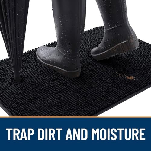 OLANLY Dog Door Mat for Muddy Paws 70x46, Super Absorbent Chenille Mud Mat - Image 2