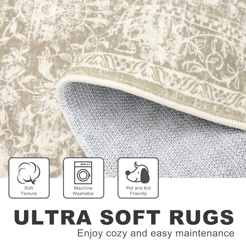 KILOCOCO 3x8 ft Runner for Hallway Washable Runner Non-Slip Rug - Image 6