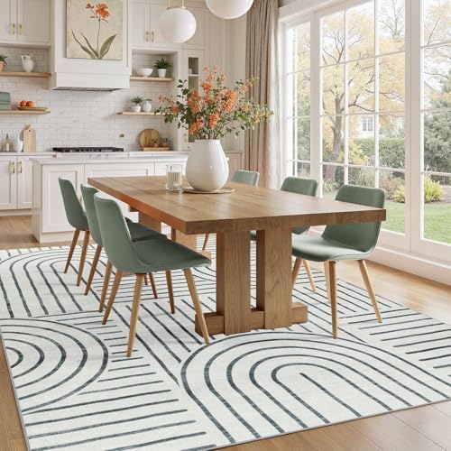 DCX Abstract Washable 6x9 Rug, Non Slip Low Pile Rug - Image 4