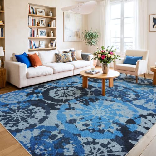 Large Boho Modern 9x12 Area Rug by Quntue
