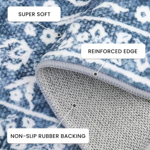Vintage Washable Rugs for Entryway 4x5 Area Rug Non Slip Door Mat - Image 6