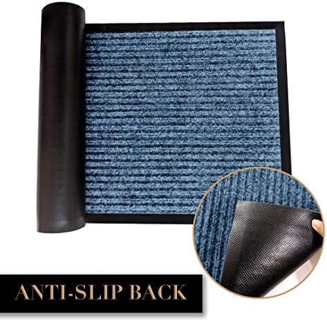 LuxUrux 2-Pack Striped Blue Door Mat - Image 4
