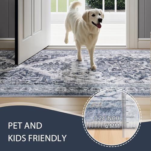 UKISS Washable Runner Rug ，2x6 Non-Slip Soft Boho Vintage Hallway Runner Rugs， - Image 6