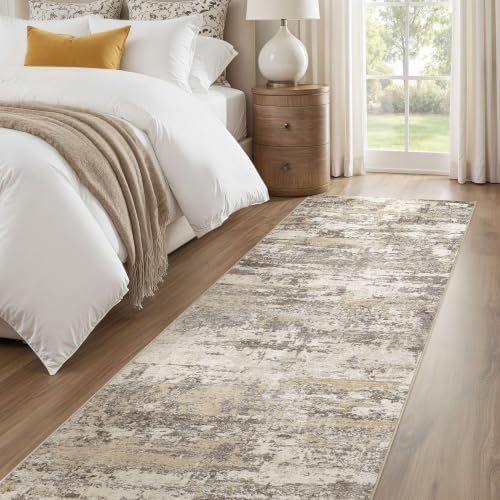 3x10 Runner Rug, Abstract Washable Hallway Rugs - Image 3