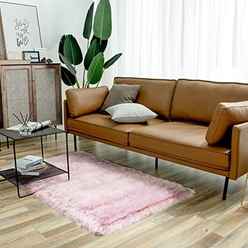 Ashler faux fur rug, Fluffy Shaggy Area Rug Ultra Soft 3 x 5 Feet Rectangle Fur by AshlerHomeDeco