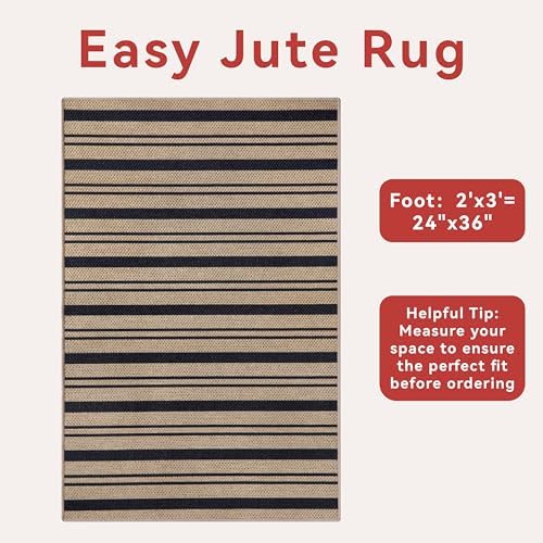 Tangsoo Stripe Easy Jute 2x3 Outdoor Rug - Image 5