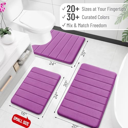 OLANLY Memory Foam Long Bathroom Rugs Runner 47x24, Super Soft Absorbent - Image 2