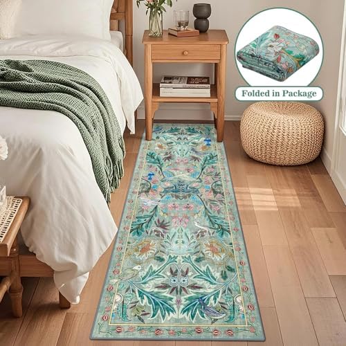 nesrt Jungle Runner Rug for Hallway 2x6, Botanical Washable Soft Boho Floral - Image 3