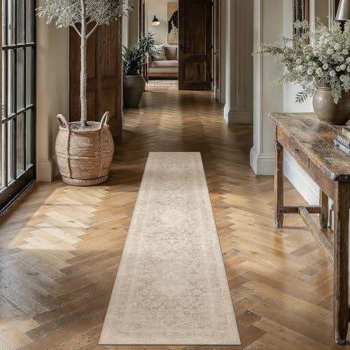 HUGEAR Beige 2x8 Runner Rugs for Hallway Washable Rug Carpet - Image 2