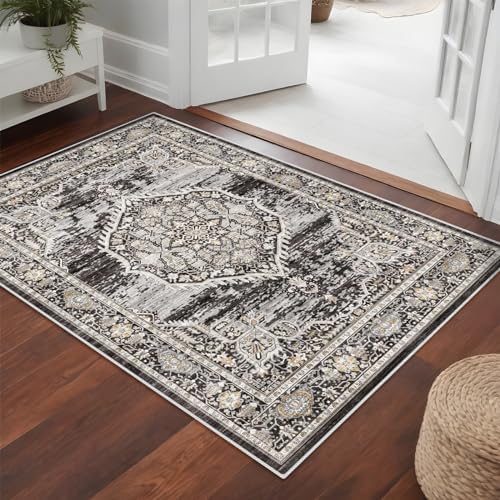 YOUFORTONG Area Rug 3x5 Washable Rugs: Soft Ultra Thin Low Pile Mat Machine - Image 2