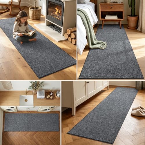 2x6 Black/White Runner Rug Washable Non-Slip - Image 3
