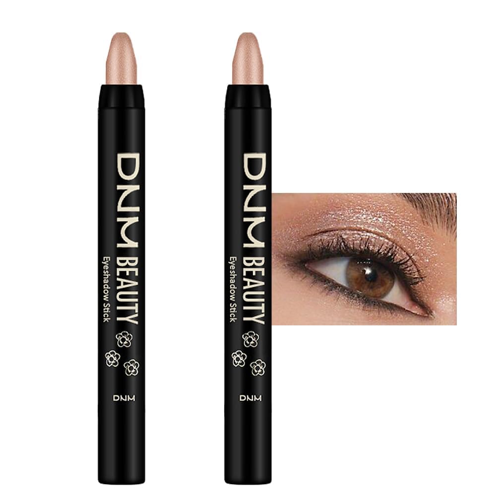 evpct 2Pcs Cream Eyeshadow Sticks Set for Eyes Waterproof, Sand Shimmer Matte Eye shadow Stick Pencil Pen Bulk sombras en crema para ojos 25+25