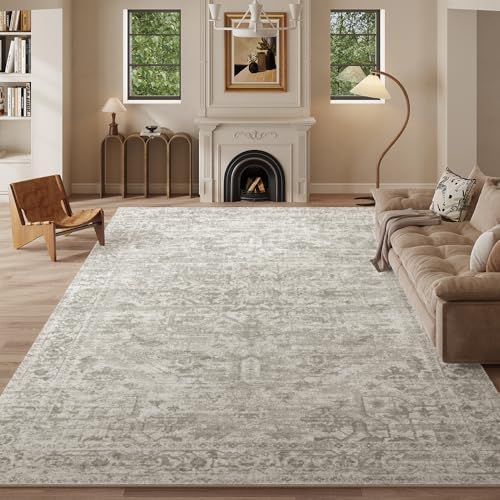 5x7 Beige Brown Washable Area Rug - Image 6
