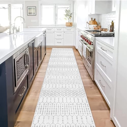Lahome Moroccan Kitchen Runner Rugs Non Skid Washable by Lahome