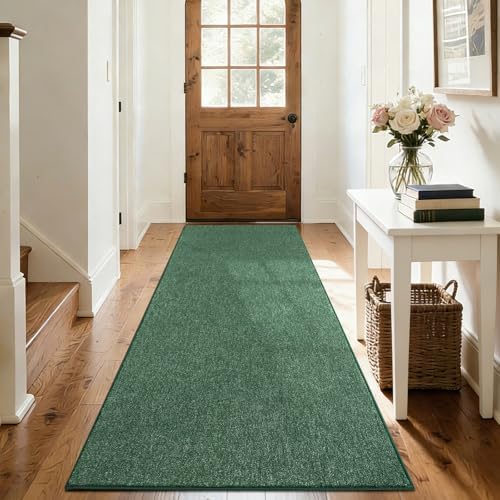 2x6 Green/White Runner Rug Non-Slip Washable - Image 5