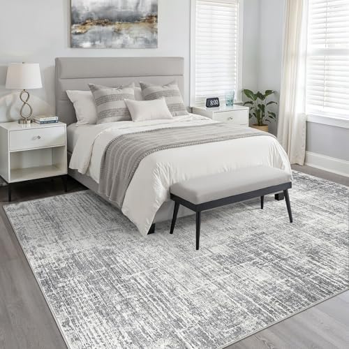 LOONGRUG 7x9 Area Rug Washable Neutral Modern Rug - Image 4