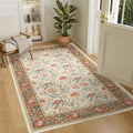 DUKINO 4x6 Area Rug, Washable Vintage Floral Rug by DUKINO