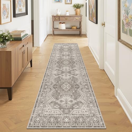 2x6 Runner Rug Vintage Hallway Runner Rug Non Slip Machine Washable Stain by ComiComi