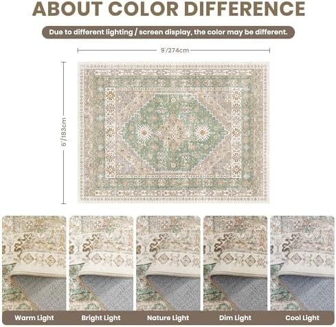 zesthome 6x9 Area Rugs for Living Room, Large Washable Rug - Image 2