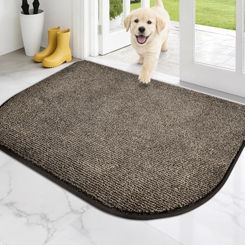PURRUGS Dirt Trapping Door Mat, Heathered Brown by PURRUGS