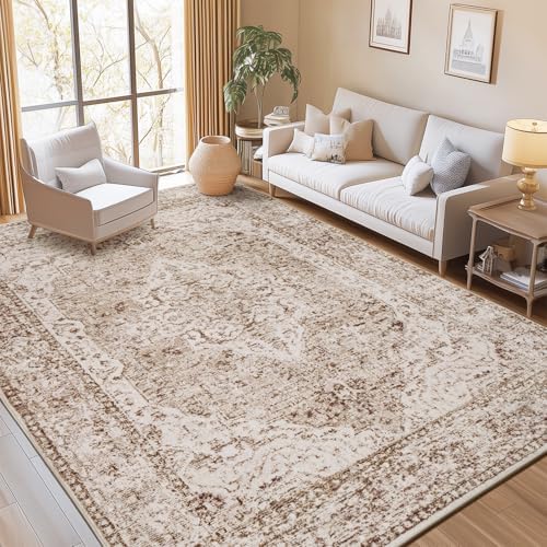 Lofus 8x10 Area Rugs for Living Room Bedroom Vintage Beige Brown - Image 2
