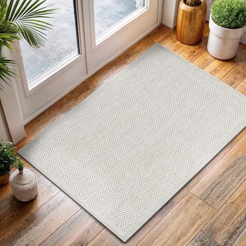 CAMILSON Easy Jute Rug 2x3, Indoor Outdoor Natural Color Fiber Area Rugs - Image 4