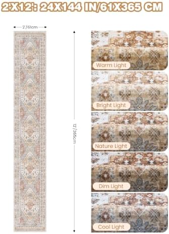 Hallway Runner Rug 2x12 Extra Long Washable Runner - Image 2