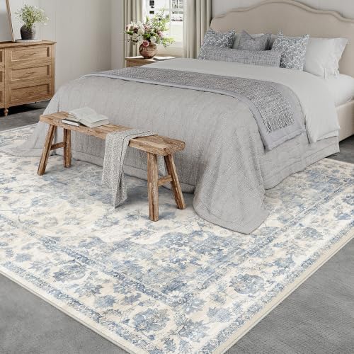 7x10 Blue Neutral Area Rug - Image 2